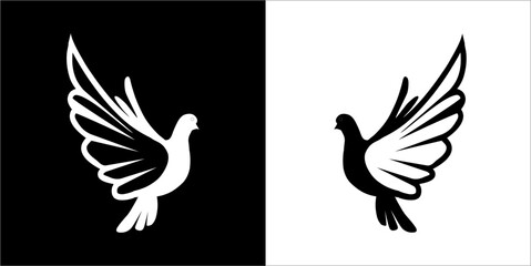  Illustration vector graphics of flying bird icon