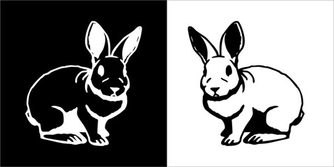 Illustration vector graphics of rabbit icon