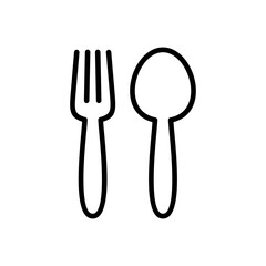 spoon and fork icon vector. spoon, fork and knife icon vector. restaurant icon