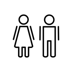 Man and woman icon vector. male and female symbol