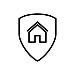 Obraz premium home insurance icon vector. home protection icon
