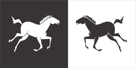 Illustration vector graphics of horse icon