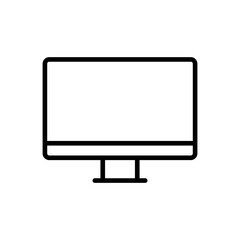 Computer icon vector. computer monitor icon vector.