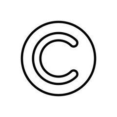 Copyright icon vector. copyright symbols