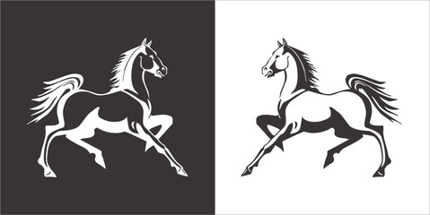 Illustration vector graphics of horse icon