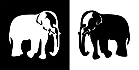 Illustration vector graphics of elephant icon