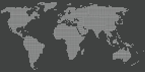 Fototapeta na wymiar Vector high density dotted World Map
