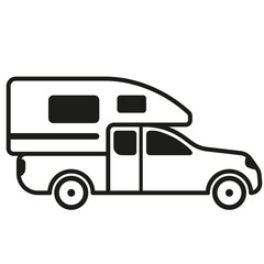 Camping truck icon