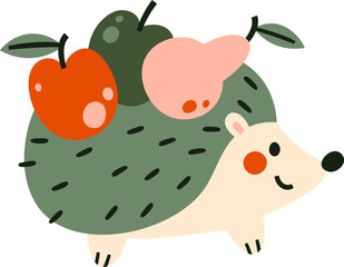 Hedgehog With Fruits