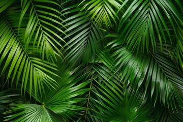 Palm tree leaves background Tropical and lush Perfect for summer themes and nature-inspired designs