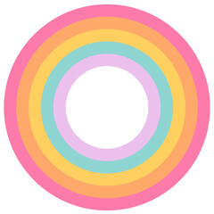 Pastel raibow graphic element