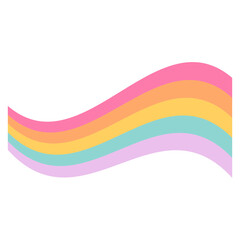 Pastel raibow graphic element