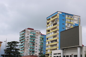 Colorful apartment buildings in Batumi, Georgia