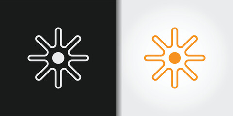 Simple sun logo set