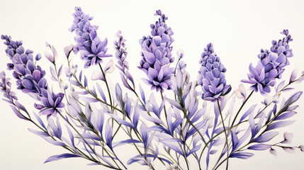 Naklejka premium Beautiful purple bushes isolated on white background