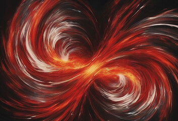 Background image is a whirlwind of fiery lava and flames.