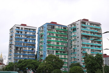 Colorful apartment buildings in Batumi, Georgia