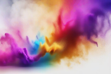 Background image is an explosion of colored paints, festival of colors.