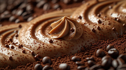 Texture of deep dark coffee swirled with luscious milk a treat for the senses.
