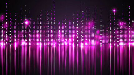Digital Pixels in Neon Purples: Cosmic Colors Space Scene Brilliance - obrazy, fototapety, plakaty