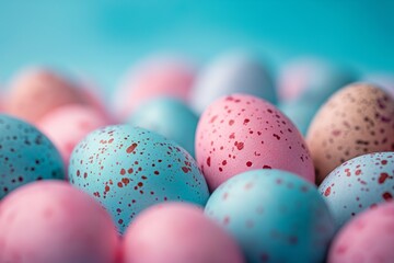 Fototapeta na wymiar Colorful background of easter eggs collection, easter celebration
