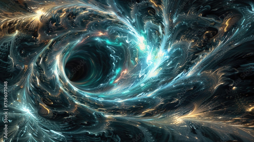 Poster computer generated spiral. generative ai
