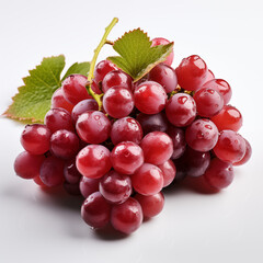 Fototapeta premium bunch of red grapes on the white background