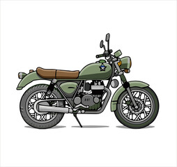 Obraz premium simple illustrations of soldiers, weapons and vehicles