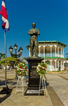 Statue Of General Gregorio Luperon In Parque Central In Puerto P