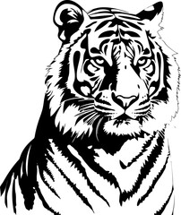 Handdrawn tiger drawing 