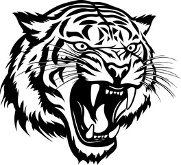 Handdrawn tiger drawing 