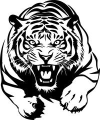 Handdrawn tiger drawing 