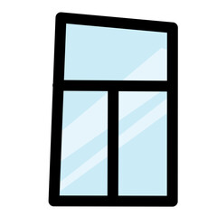 Arch Window Cartoon Vector Illustration