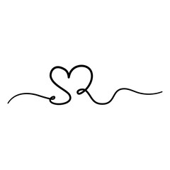 Divider Love Line Pencil Vector 