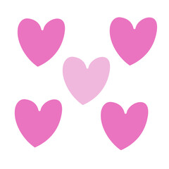 Pink Love Shape Pattern Vector 
