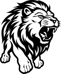 Handdrawn lion drawing 