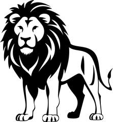 Handdrawn lion drawing 