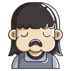 Obraz premium disappointed expression illustration