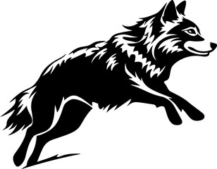 Handdrawn wolf drawing 