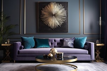 Velvet Upholstered Sofa Inspirations in Grey - Contemporary Design with Art Deco Elements