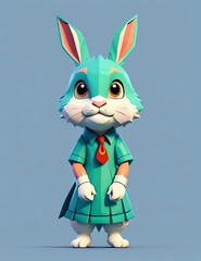3D Cartoon Rabbit