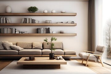 Floating Wooden Shelf Ideas: Modern Living Rooms with Sleek Designs for Chic Decor