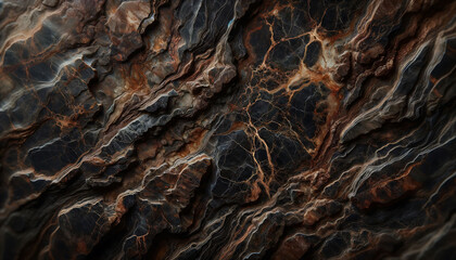 Textured Marble Abstract with Intricate Veins and Earthy Tones