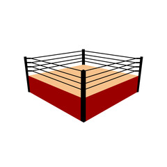 illustration vector graphic of boxing ring, good for wrestling sports theme designs