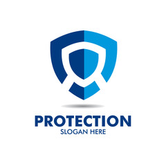 Obraz premium protection security company logo template