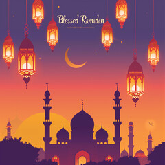 Blessed Ramadan postcard