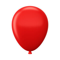 Balão vermelho elemento 3d isolado