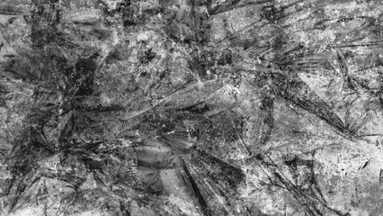 Abstract grunge grayscale background with heavily distressed texture