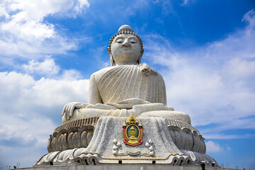 Phraphutthaming mongkhol akenagakhiri Buddha with blue sky in Phuket
