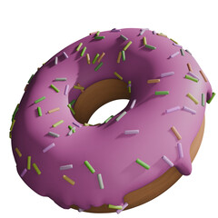 3D Donut Illustration